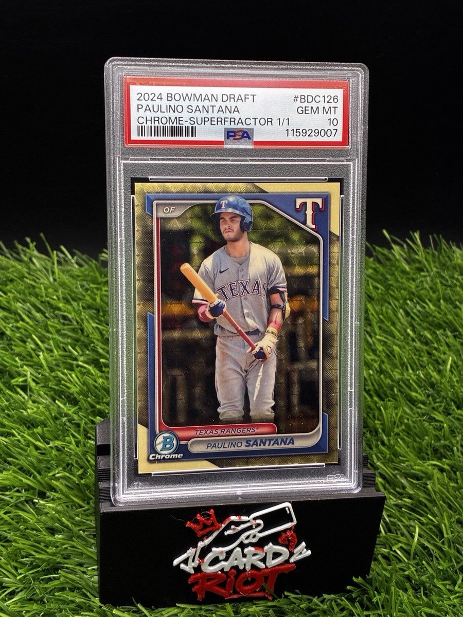 1of1cardspotter's tweet photo. Paulino Santana 2024 Bowman Draft - Chrome #BDC-126 SuperFractor 1/1 (RC) PSA 10
Ending October 17th 9:23 PM EST
Bid/Buy via the link in our bio ⤵️
#1of1 #ebaypartner https://t.co/Y2EcuI3jzR