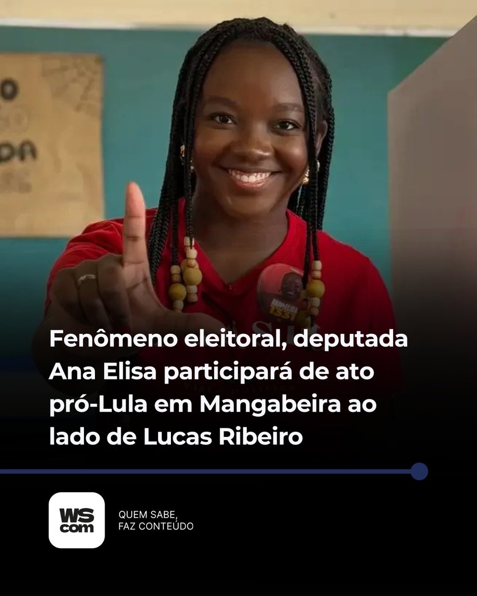 wscom's tweet photo. CAMPANHA DE LULA REALIZA ATO EM JOÃO PESSOA COM PRESENÇA DE LUCAS RIBEIRO E ANA ELISA NESTE DOMINGO (18)

Caminhada e pit stop "Bora Lula 13" terá concentração a partir das 15h13 no Mercado Público de Mangabeira.

ℹ️ Saiba mais acessando https://t.co/sdEDWUpoZr https://t.co/9TTFeH7ZVi