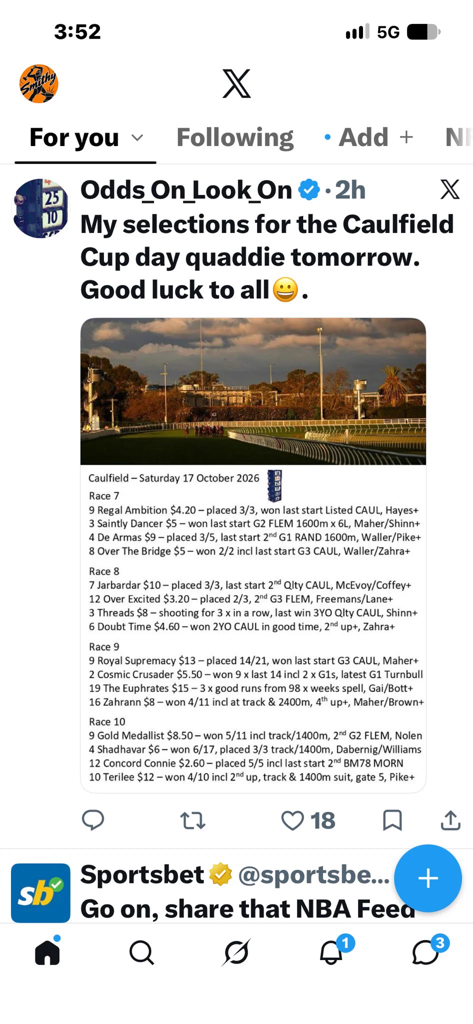 Smithy’s GSL-Racing+Sport Tips 💫🏇 on X: 
