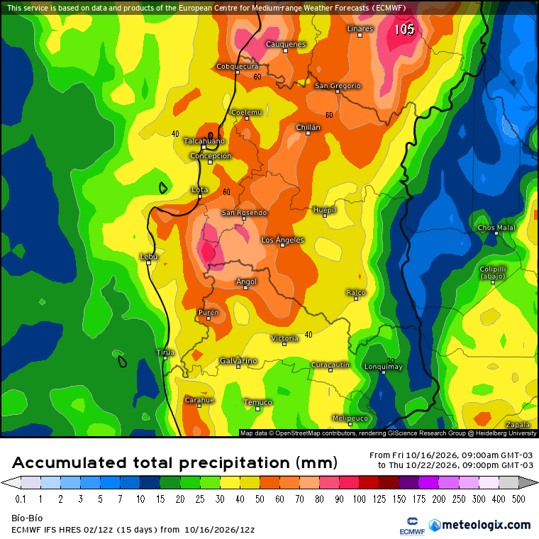 EdoWeatherman's tweet photo. ALERTA POR INTENSO EVENTO DE INESTABILIDAD EN NORTE CHICO, ZONA CENTRAL Y PARTE DEL SUR.

Desde el lunes y hasta el jueves se proyecta que un sistema de baja presión afecte con precipitaciones de variada intensidad, fuertes tormentas eléctricas, granizos y viento, entre la región de Coquimbo y Los Lagos. 

Detalles.
1. No lloverá de forma continua, habrá pausas de sol y nubes entre lunes y jueves.

2. El evento afectará de mar a cordillera, pero la distribución será desigual, siendo los sectores interiores y cordilleranos donde más agua caería.

3. Se formarán potentes celdas de tormentas que van a causar fuertes chubascos y granizos, además de cloudburst o nubes que dejarán intensos aguaceros en sectores de la zona central. El lugar exacto solo lo puedo saber en el momento. No hay radares.

4. Riesgo muy alto de inundaciones repentinas debido a la gran cantidad de tormentas que se van a producir, especialmente el martes y miércoles. 

5. Posibilidad alta de aluviones porque la isoterma se moverá entre 2500-3000 msnm, incluso puede subir un poco más. 

6. Los montos por región son muy variables debido a la actividad convectiva presente, puede haber sectores que acumulen 20-40 mm y otros más de 70-90 mm. Esto entre Coquimbo y Biobío principalmente.

Todo este sistema de inestabilidad podría causar muchas más complicaciones y daños que los ocurridos en los últimos eventos, además es posible que esto se siga potenciando.
Y no sería el último evento de este mes.

Mañana publicaré nueva actualización.