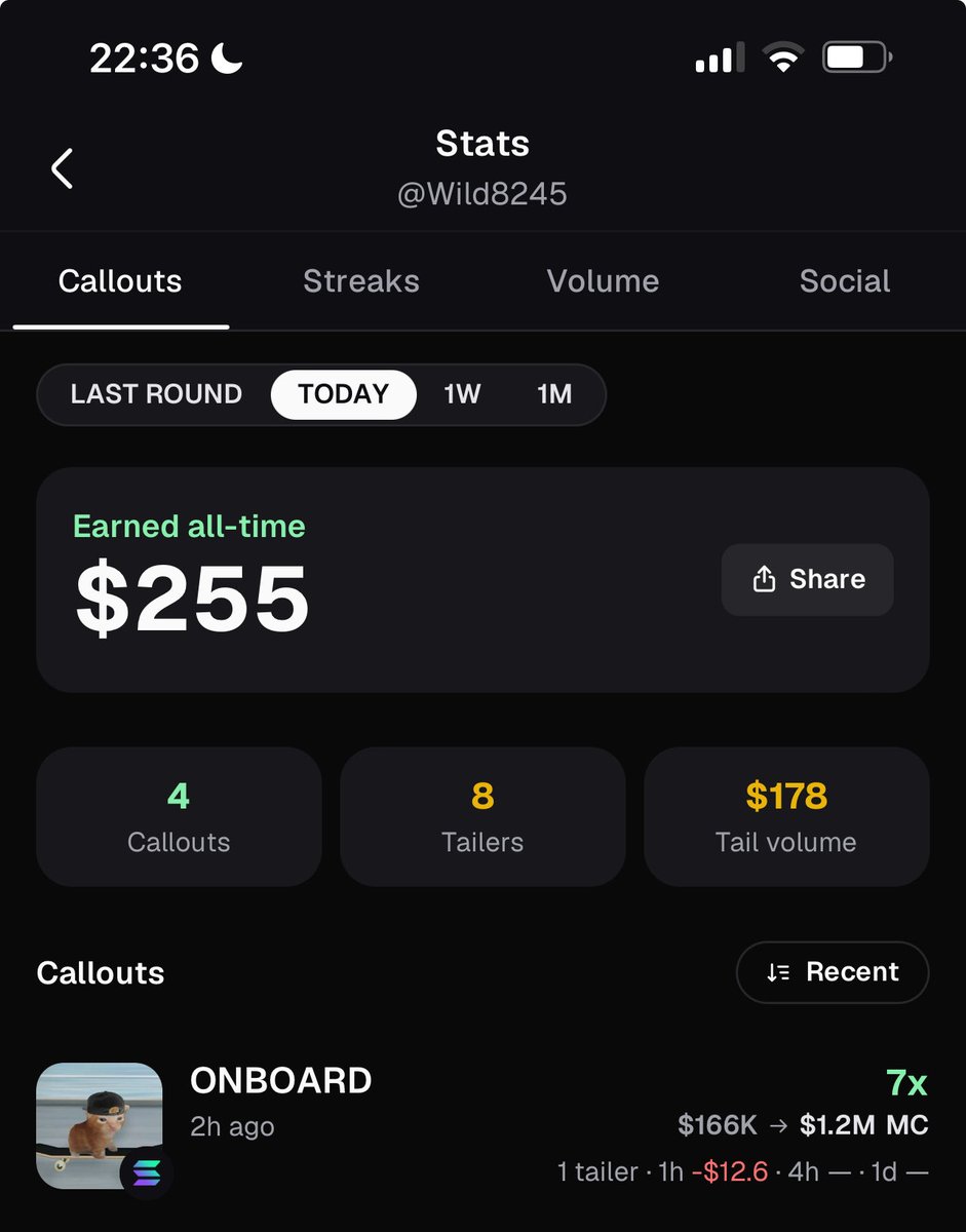 Wild8245's tweet photo. This is how it shows on the pump app. Could have been my best call out reward payout. As chart was only up and tailers would have ate @a1on9 @Pumpfun @json1444 https://t.co/ToW718Ptc4