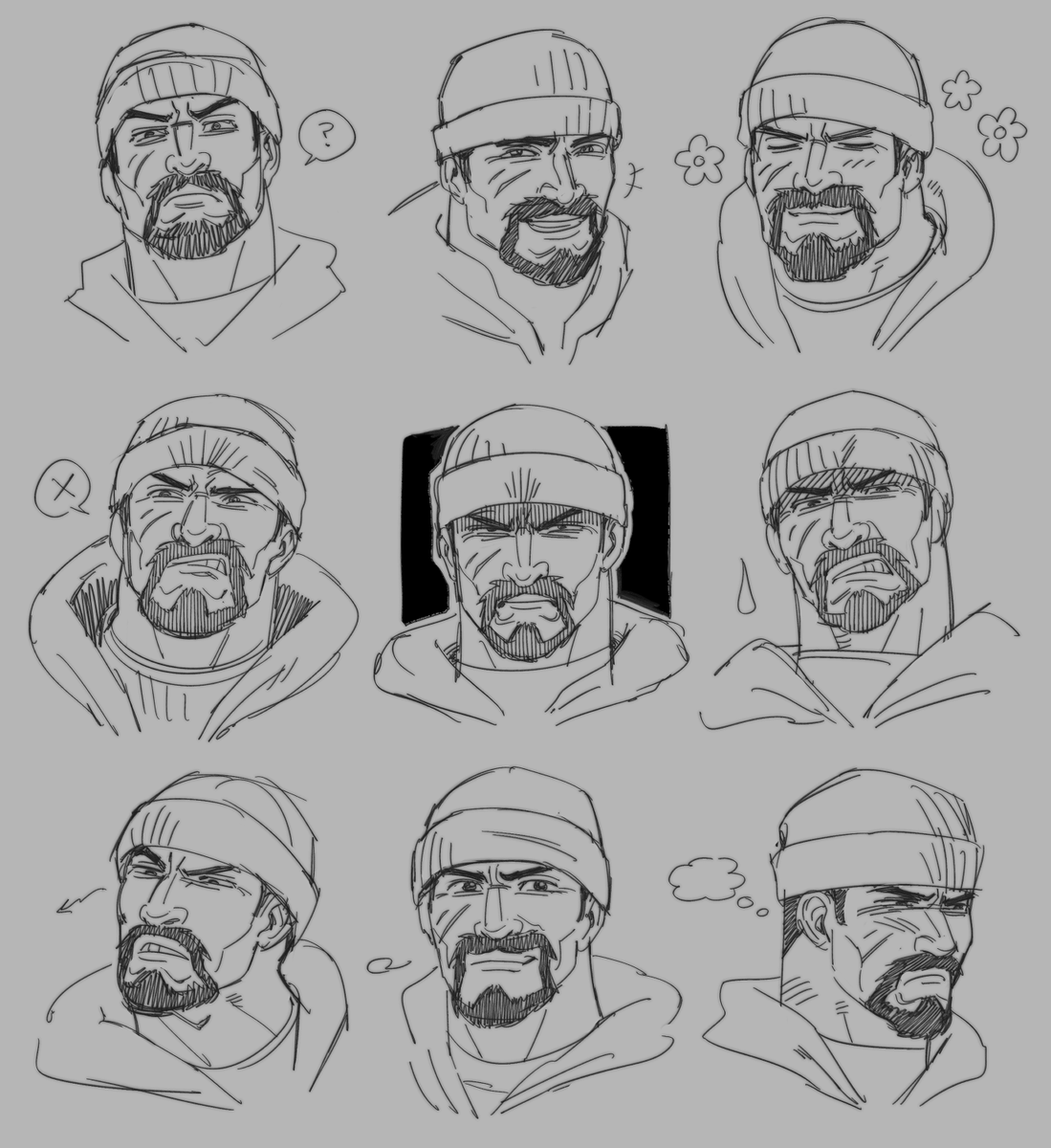 dokeshin's tweet photo. some Reaper expressions i did for practice https://t.co/sAFWNehU58