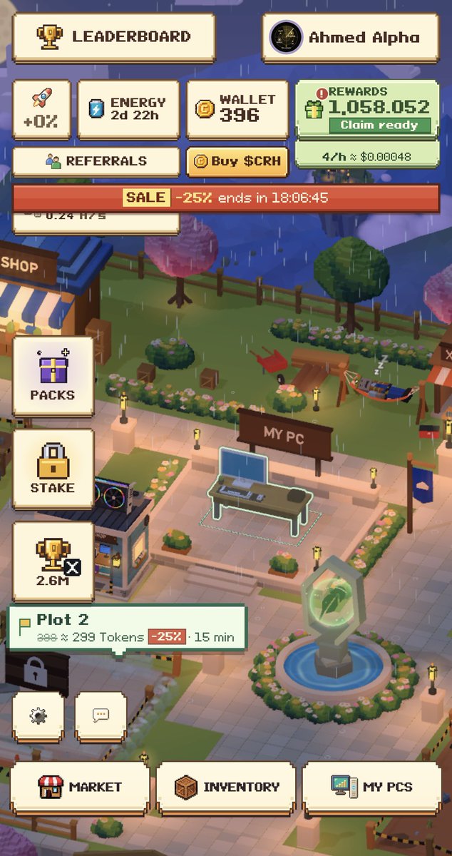 AhmedAlphaX's tweet photo. 🖥️ My ComputersRH island is ready for the next level! 
The new NFT system brings PC upgrades, hashrate boosts, 5 rarity tiers, and Fusion!
I’m excited to see how far this ecosystem can grow. 
Building my island one upgrade at a time! 🏝️
@ComputersRh @0xArtix 
Join me 👇 https://t.co/vhNtM8BRhx