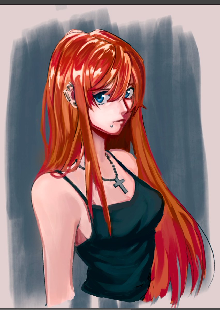 VitorHugocamp's tweet photo. Asuka from evangelion in my style #evangelion #drawtober #artmootsㅤ https://t.co/V7Wa5vL5iN