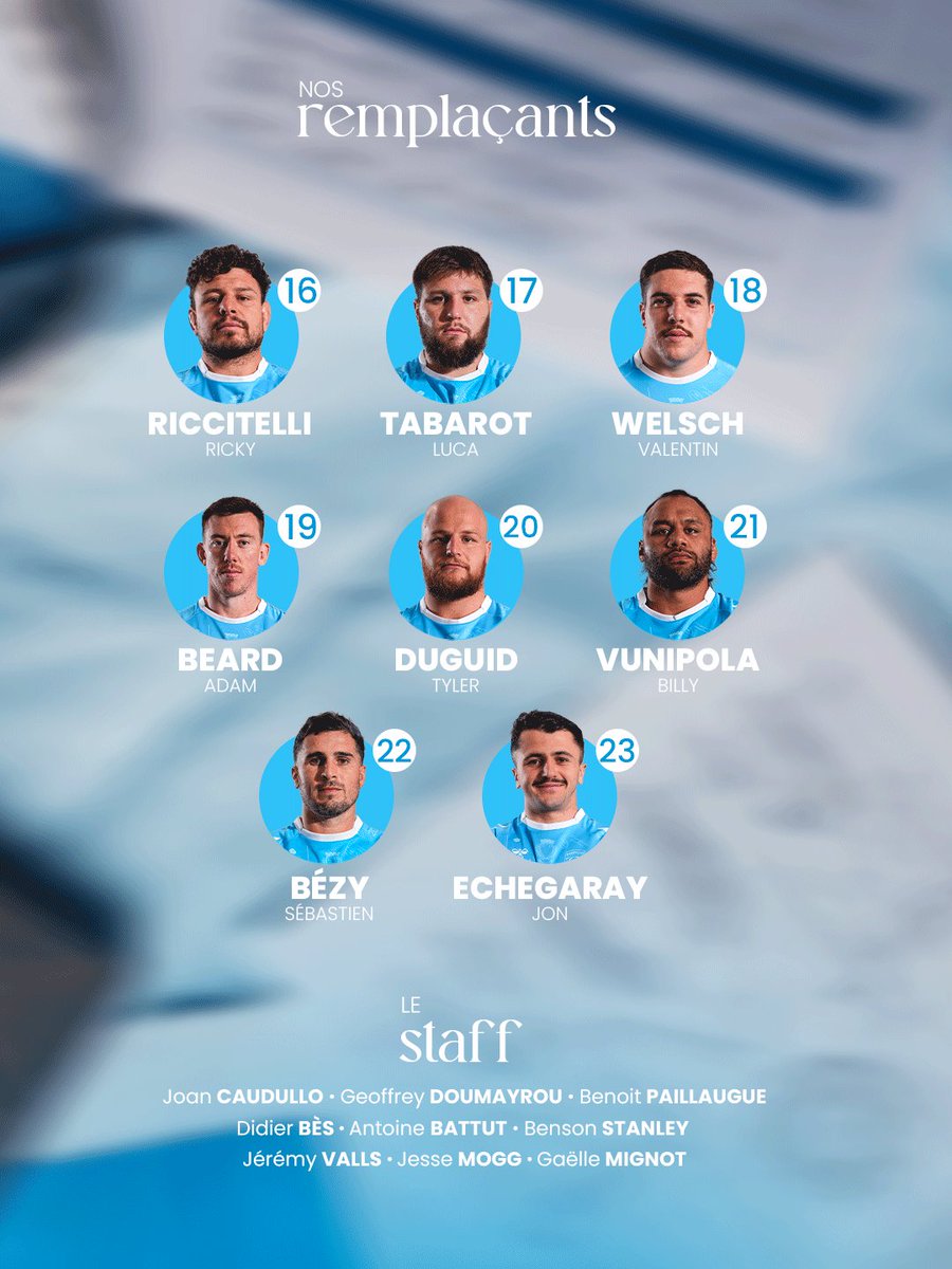 sin_bin_rugby's tweet photo. Montpellier Squad to take on Bath Rugby in the Investec Champions Cup Round One Match.
#BATvMHR #BATvMON #InvestecChampionsCup #ChampionsCup #SinBinRugby https://t.co/LfqvU356DI