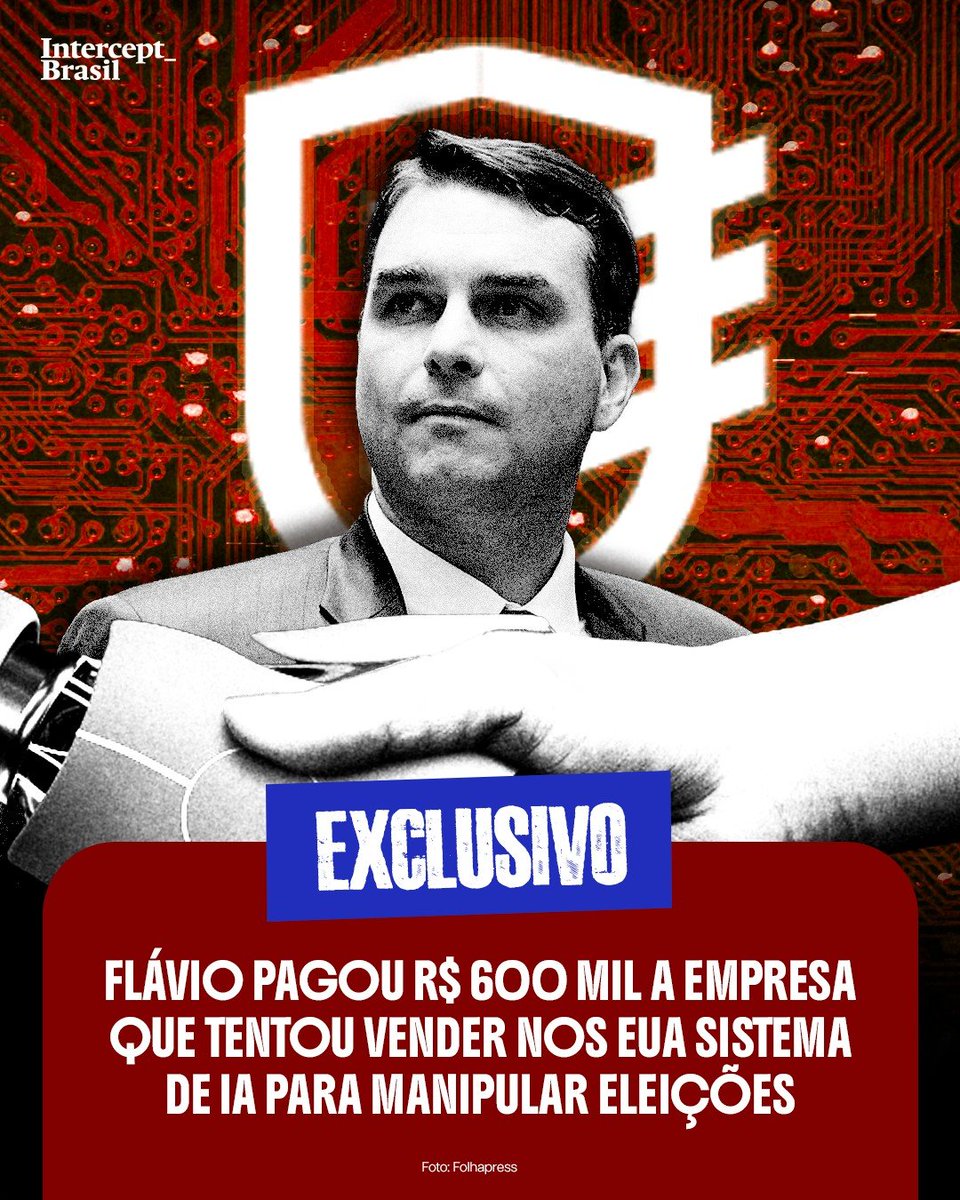 JaniValverde13's tweet photo. 🚨 BOMBA! FLÁVIO MANIPULOU AS ELEIÇÕES 🚨

O Intercept revelou que Flávio Bolsonaro pagou R$ 600 mil a uma empresa ligada a uma oferta de IA para manipular eleições. O PL também pagou R$ 131,9 mil à mesma empresa! Uma vez golpista, sempre golpista.

#DILMASERAVINGADA 
#HOJEEUVOUBATERPANELA 
#LULAPARAOUJUIZDEFORA 
#MinasGeraisVota13 
RETOMAMOS A NOSSA BANDEIRA