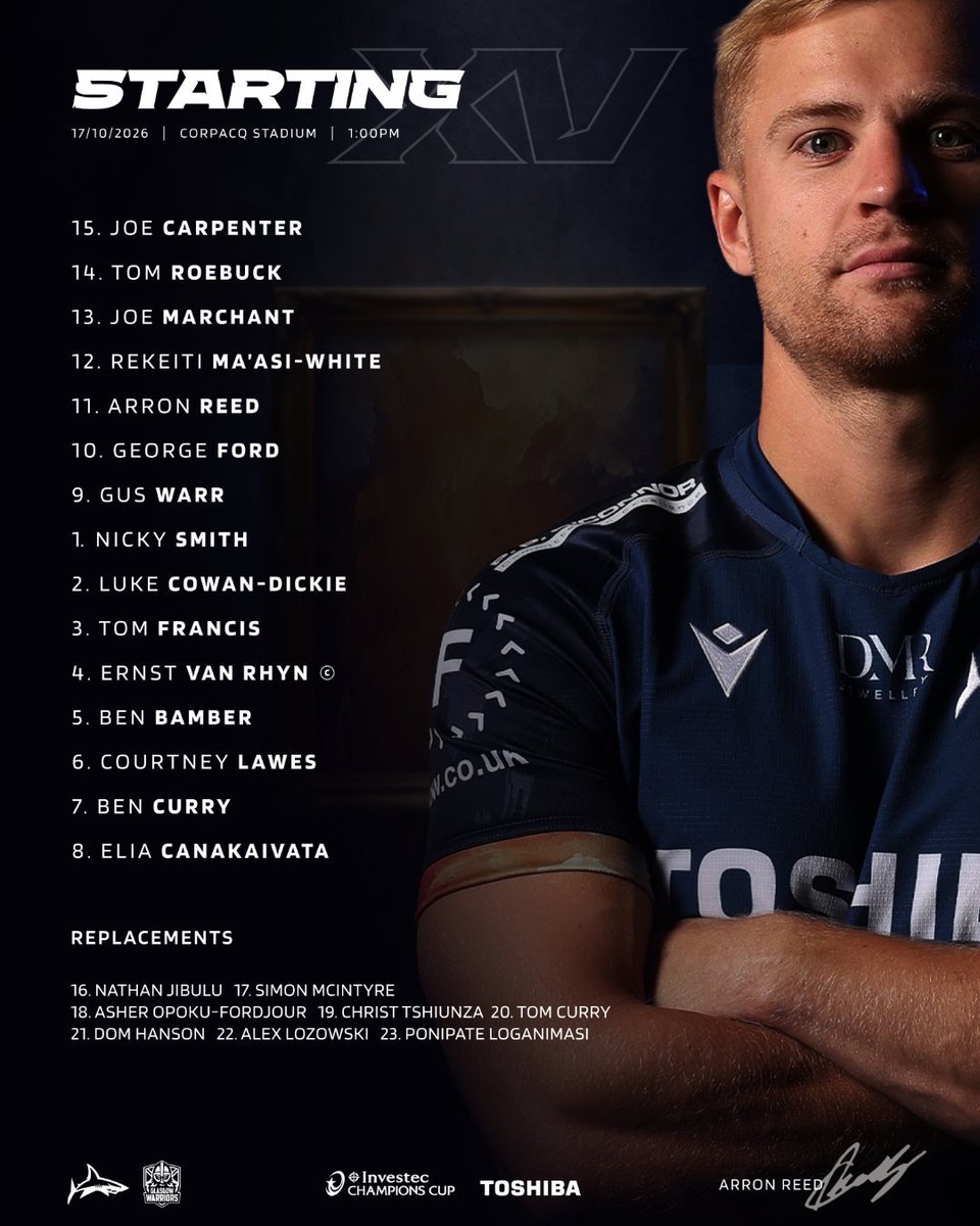 sin_bin_rugby's tweet photo. Sale Sharks Squad to face Glasgow Warriors in the Investec Champions Cup Round One Match.
#SALvGLA #InvestecChampionsCup #ChampionsCup #SinBinRugby https://t.co/XYm9Sd7yjc