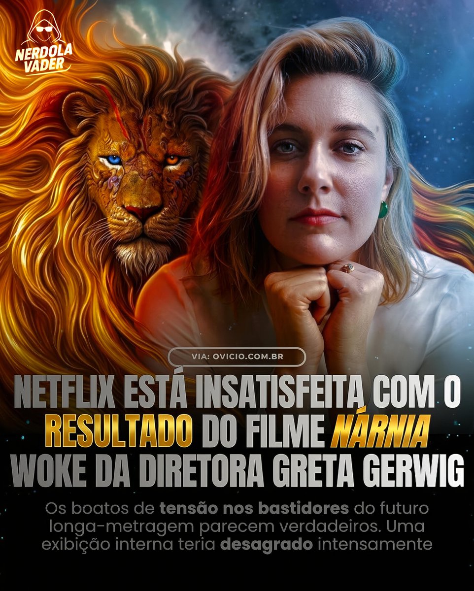 NerdolaVader's tweet photo. Parece que 'Nárnia: O Sobrinho do Mago' lacrou e não vai lucrar.

De acordo com o jornalista Jeff Sneider, a tensão entre o estúdio e a diretora Greta Gerwig é "100% real", turbinada por um orçamento brutal de quase 300 milhões e uma exibição interna que foi descrita como um verdadeiro desastre ao ponto de exigir refilmagens. E o detalhe importante: Essa não seria a primeira vez que Greta se mostra incapaz de entregar um corte decente por conta própria. Fontes apontam que uma equipe de editores e diretores experientes já tinha sido convocada às pressas nos bastidores de Barbie para "encontrar" o filme, deixando a Warner em pânico na época.

​Entregar um orçamento de quase 300 milhões de dólares para uma cineasta feminista, cujo foco sempre foi enfiar pauta ideológica em vez de respeitar a essência do material original, deu exatamente no resultado esperado.