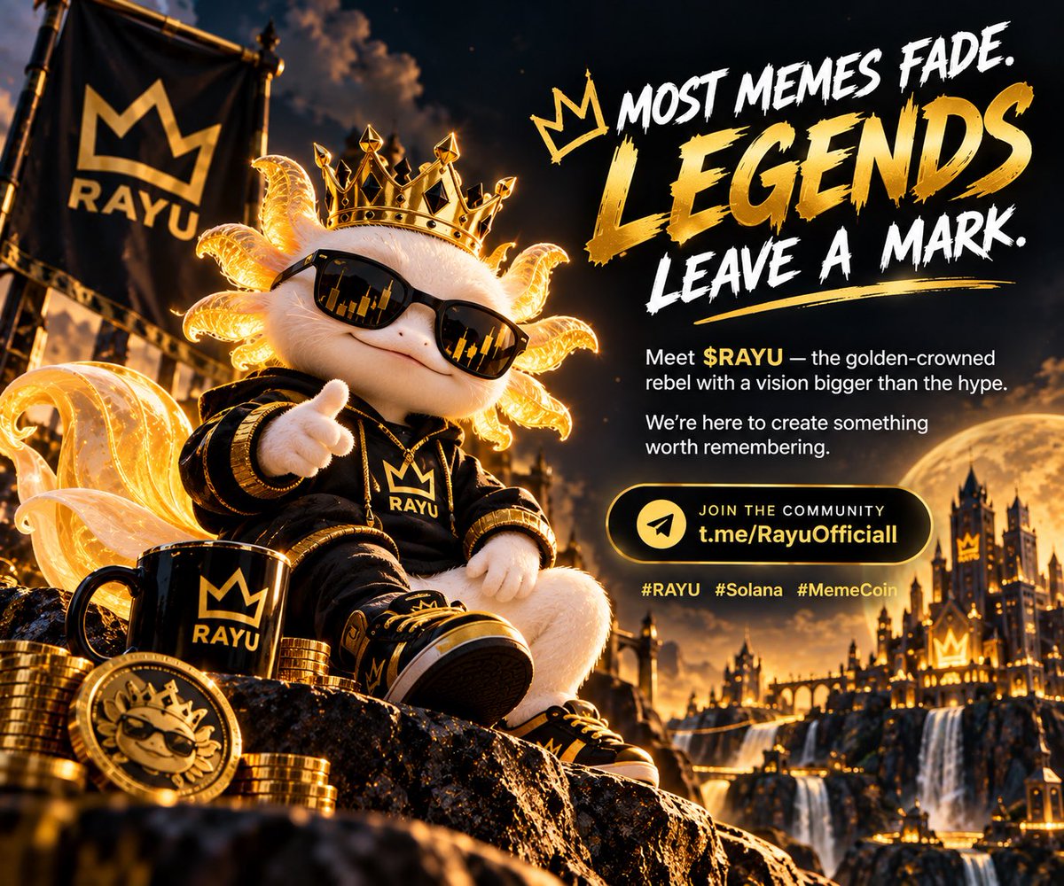RAYUCoin's tweet photo. Big ideas start small. 👑

$RAYU is building its identity, one step at a time. 🖤💛

No empty promises. Just ambition, creativity, and a community ready to grow. 🔥

What would you love to see next from RAYU? 👀

Join us: Telegram⁠

#RAYU #Solana #Memecoin https://t.co/2sLR7j4xjF