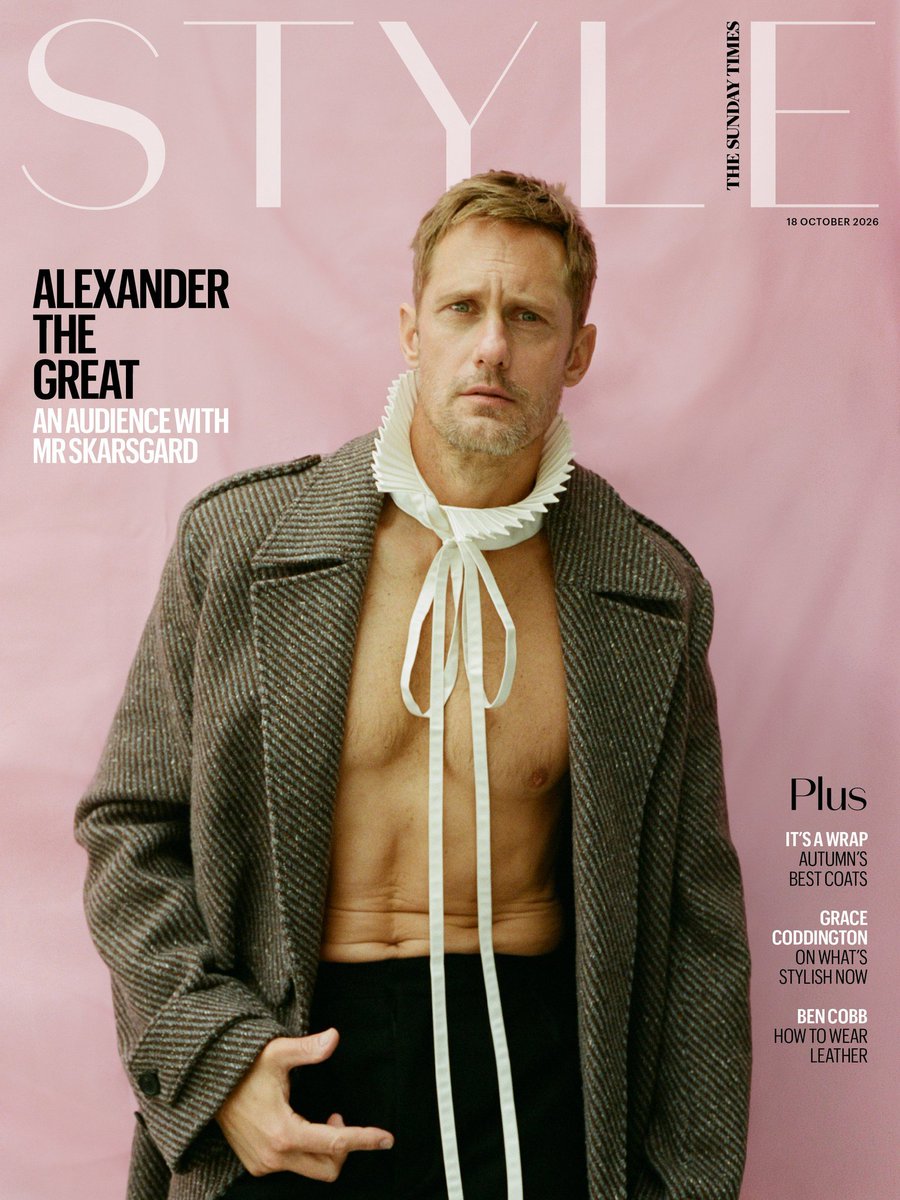 CINEMA505's tweet photo. Alexander Skarsgård para a The Sunday Times Style. https://t.co/S3xQcNpydd