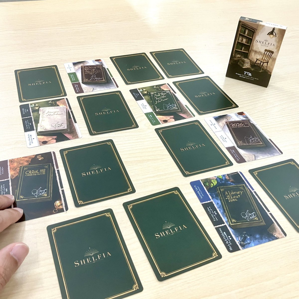 a_kawakita's tweet photo. 2人用のじっくり対戦ゲーム『シェルフィア』。

イベント価格:1,200円。

持ち込み過ぎたので、帰り際に「1,200円であと何か1つ買いたいな」という方はぜひご購入をお願いします。

ブース名:百可舎（ひゃっかや）
番号:D-027

#ゲームマーケット2026秋 https://t.co/mI1AcfxDt6