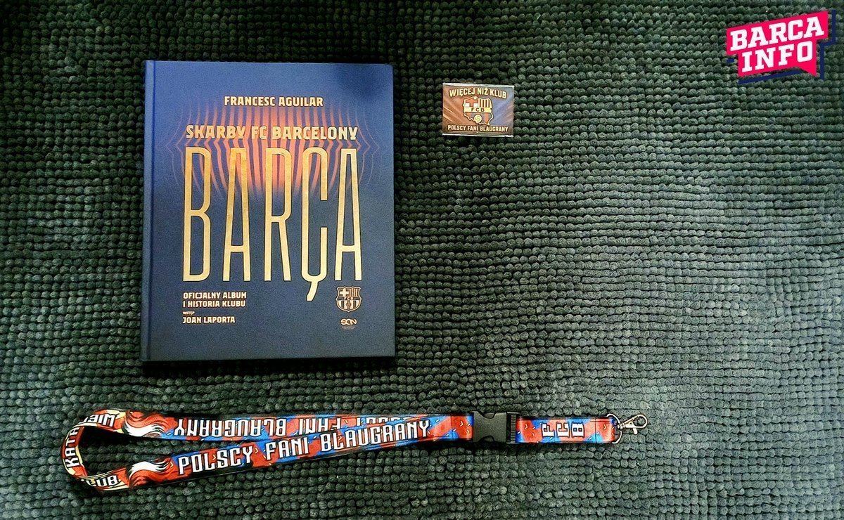 _BarcaInfo's tweet photo. 🎁 𝐊𝐎𝐍𝐊𝐔𝐑𝐒 🎁

💥 Dziś do wygrania "Barça. Skarby FC Barcelony. Oficjalny album i historia klubu", magnes oraz smycz Barçy! 📘

👉 Jeśli chcesz wziąć udział to warunki konkursu są następujące:  

✅ Zaobserwuj profil @_BarcaInfo 
❤️ Polub Tweeta 
🔃 RT 
💬 Komentarz 

ℹ️ Dziś po meczu zostanie wylosowana jedna osoba do której trafi nagroda! 🫡

#konkurs 🔵🔴