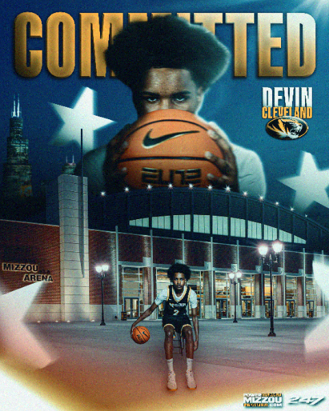 drewking0222_'s tweet photo. Four-star guard and Chicago native Devin Cleveland just announced his commitment to #Mizzou

With Cleveland pairing up with fellow four-star Scottie Adkinson, the Tigers now have a pair of top-30 guards in the Class of 2027
https://t.co/AExP3dVao4 https://t.co/u3vZMHh12d