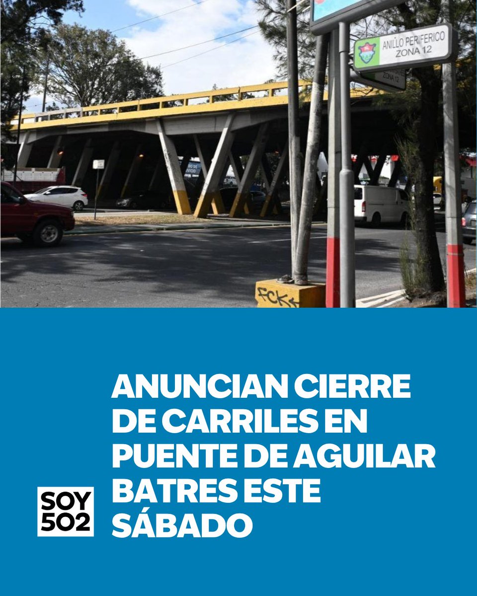 La razón por la que limitarán la circulación bajo el puente Aguilar Batres-Periférico