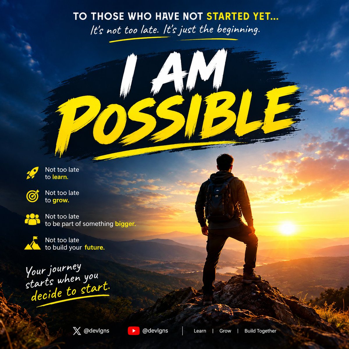 devlgns's tweet photo. 🔥 I AM POSSIBLE! 💪

Haven’t started your HELIX journey yet? Your time is NOW! 🚀

Join devlgns Team and let’s learn, grow &amp; build together. 🤝

📩 DM me to join HELIX or for collaboration opportunities.

#HELIX #AiLGNS #LGNS https://t.co/ipnHIpoBXH