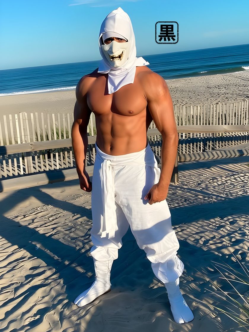 MexiNinjaBoi's tweet photo. The shirtless Shiro Ninja at the Ventnor City boardwalk and beach showing off Chest and the extra skin with no pants on but his attachment booty . πͺπ½π₯·π½πππ²
-
#whiteninja #martialarts #martialart #tabi #tabiboot #ninjashoes #martialartlifestyle #mexicano #gayman #muscle #muscles #musclesflex #mexicano