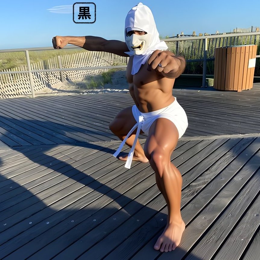 MexiNinjaBoi's tweet photo. The shirtless Shiro Ninja at the Ventnor City boardwalk and beach showing off Chest and the extra skin with no pants on but his attachment booty . πͺπ½π₯·π½πππ²
-
#whiteninja #martialarts #martialart #tabi #tabiboot #ninjashoes #martialartlifestyle #mexicano #gayman #muscle #muscles #musclesflex #mexicano