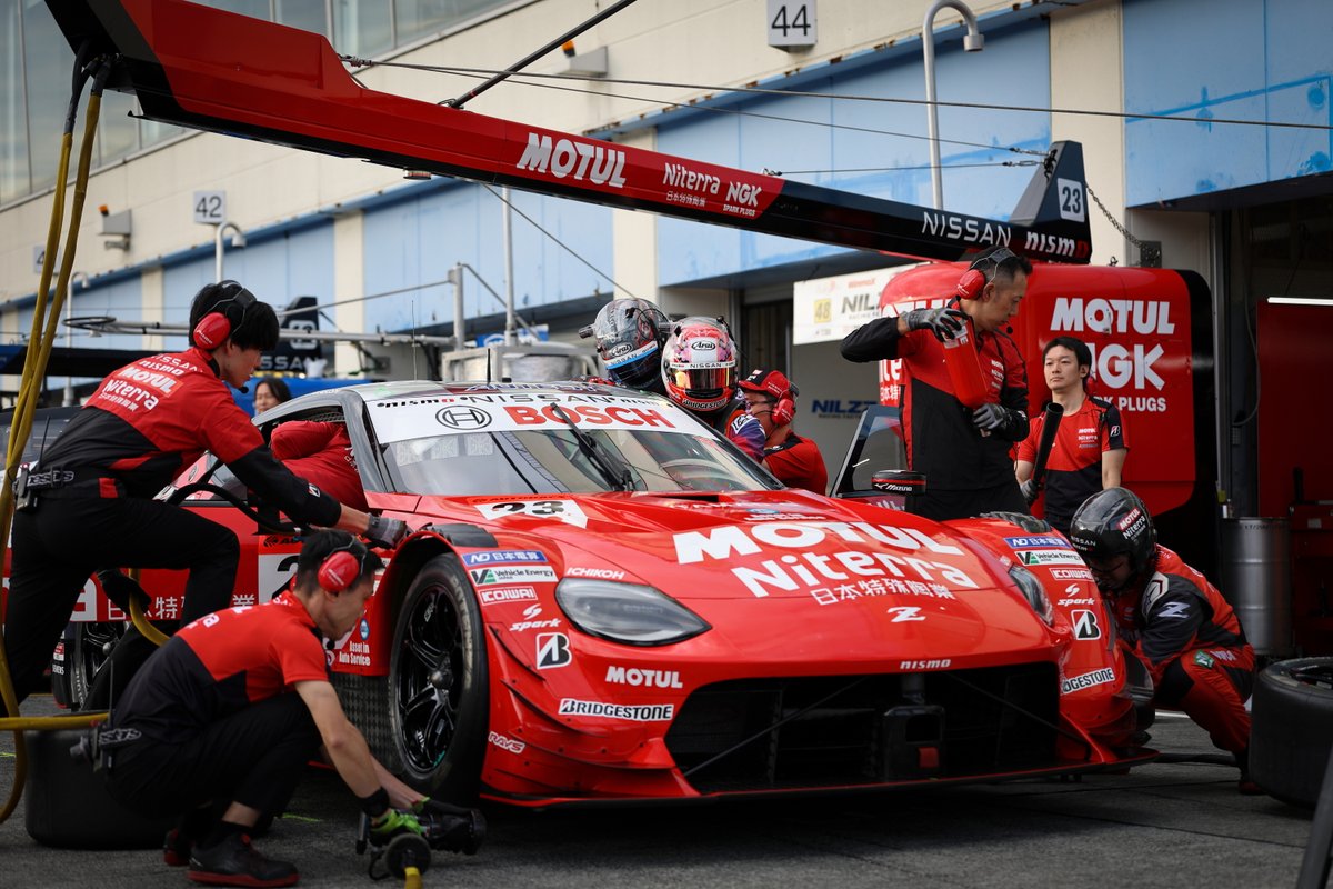 NISMO_JP's tweet photo. 【SUPER GT】

Rd.7 「Nissan Z NISMO GT500」チーム紹介

23 NISMO
MOTUL Niterra Z

千代 勝正
高星 明誠

#MOTUL @motul #MOTULJapan #PoweredByMotul
#NGKスパークプラグ #信頼で選ぶならNGKスパークプラグ #Niterraってなーに ?

#GoGoNISSAN2026 #ZNismo #SUPERGT https://t.co/1dc9cUXguv