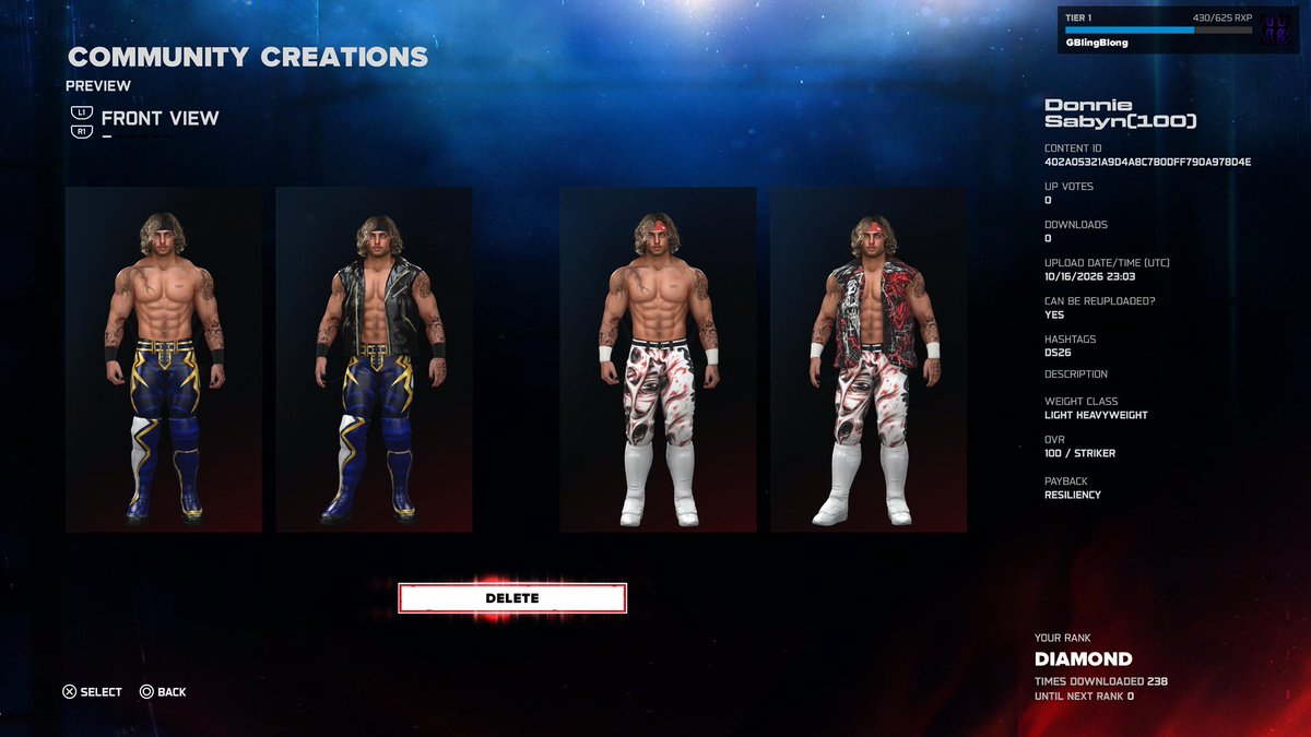 SabynCAW's tweet photo. @MaliqueDamas Yes! I just uploaded it and the tags should be DS26, but it does have CM Punk 08’s theme through showcase https://t.co/Pc4Af58NDC