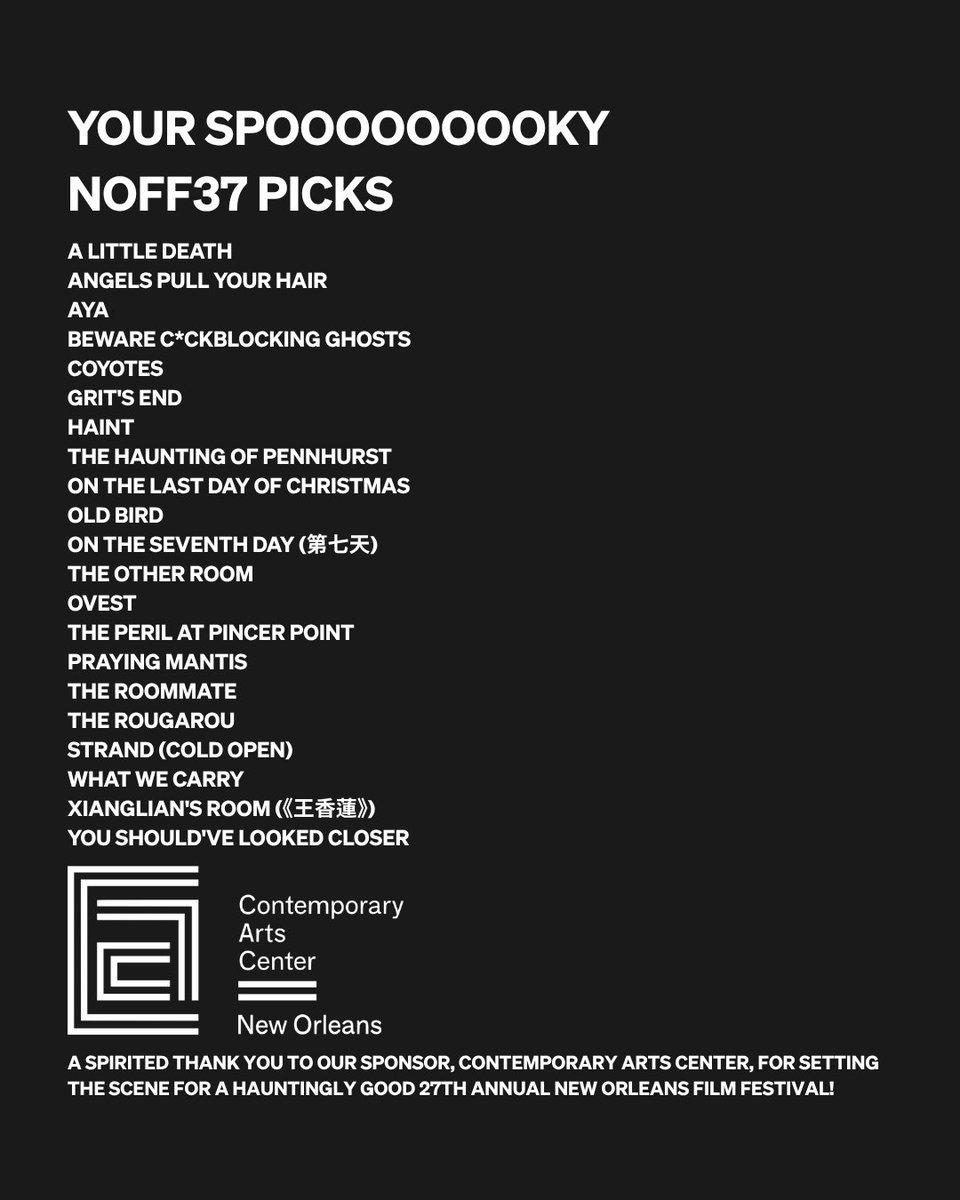 NOFS's tweet photo. This goes out to the ones who consider jump scares a warm-up and “too scary” a recommendation.

They’ve seen every sequel, have strong opinions about final girls, and know better than to investigate that noise.

THIS. IS. YOUR. SEASON. 1/2 https://t.co/4lDFEu4eUJ