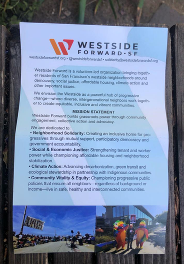 SuzieInDaSunset's tweet photo. Has anyone heard of Westside Forward SF or know who are the people behind it? The website -WestsideForwardSF.org -doesn't mention any names or the $ funding it. Nothing about meetings or how their recs came to be.
Someone posted the flyer below on ND re voting recs. https://t.co/tIs4IuBVIt