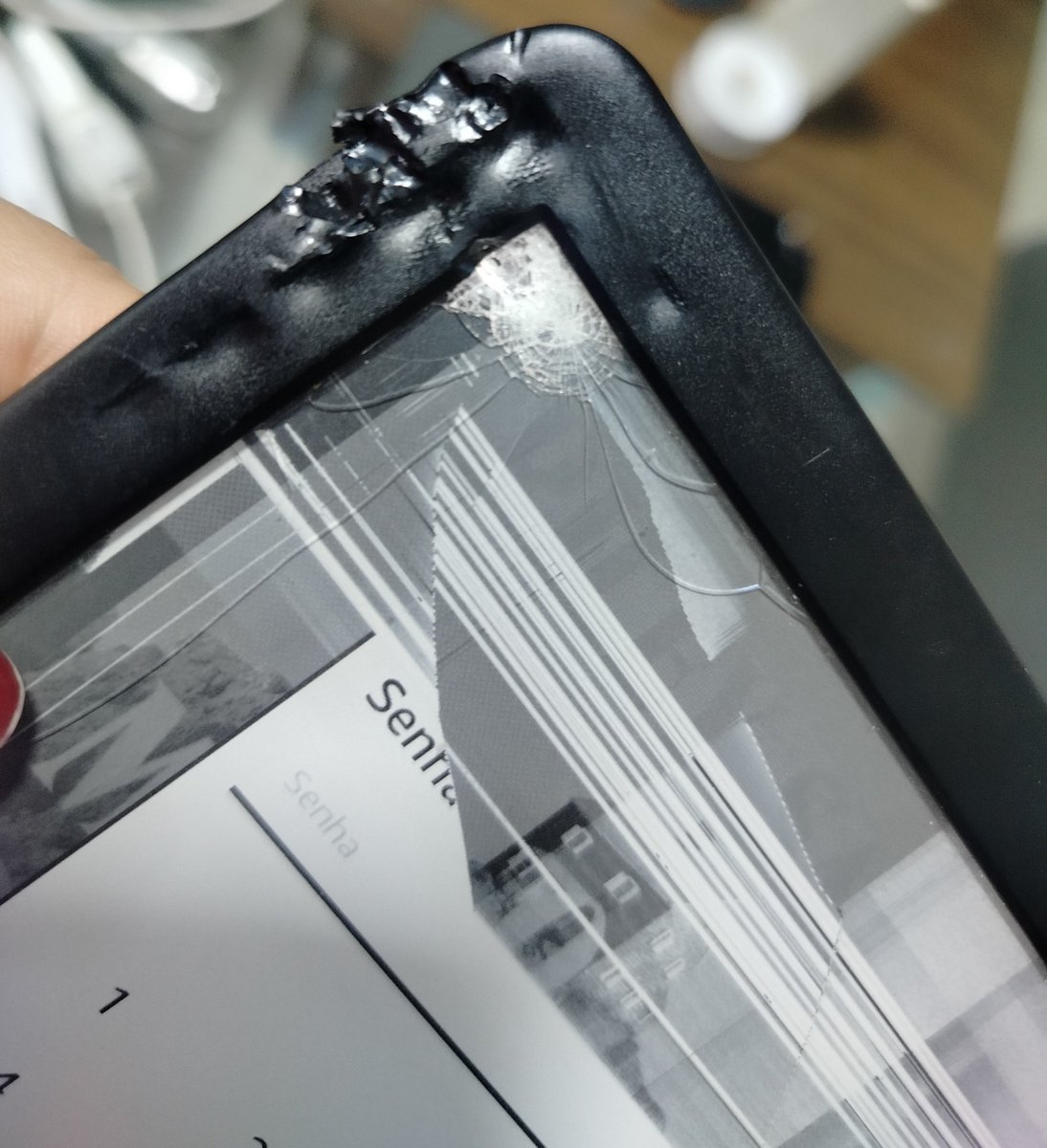 kavfiles's tweet photo. minha cadela destruiu meu kindle, eu tô 😭😭😭😭😭😭 ai que ódio 😭😭😭😭 e agora https://t.co/dLY2LfoHwn