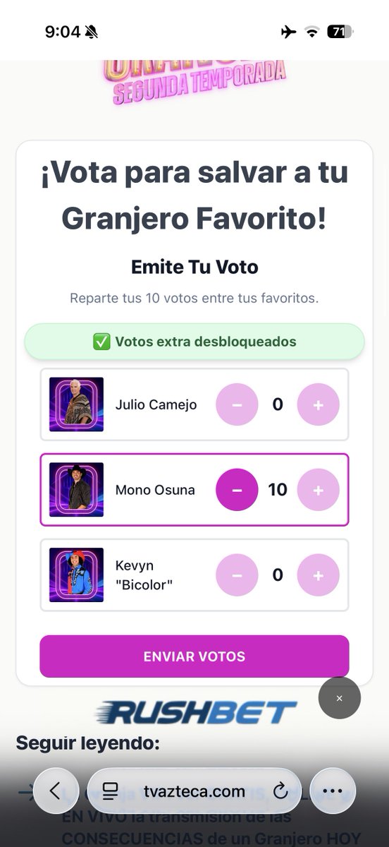 magurinena's tweet photo. @KristalSilva_ Muy raro que movieron a Mono Osuna a la casilla de en medio si siempre estaban en orden alfabético…
Casi se me van mis votos con el bi 🤨 https://t.co/DYm9Az9bvH
