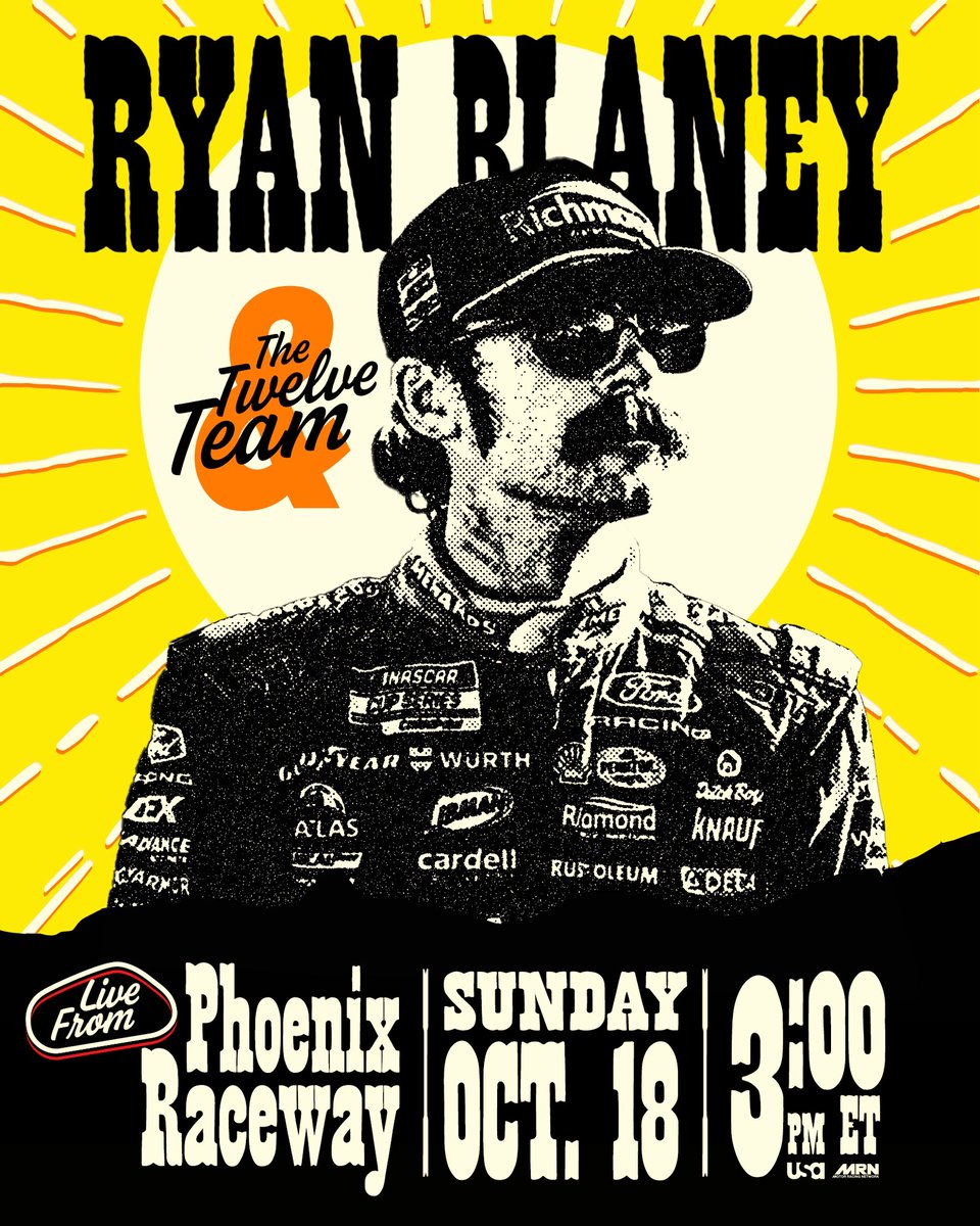 Blaney's tweet photo. Phoenix is always a date we have circled on the tour. The Twelve Team takes the stage this Sunday at 3PM ET and if you’re not here you can catch it on @nascaronusa https://t.co/KZJorLzR40
