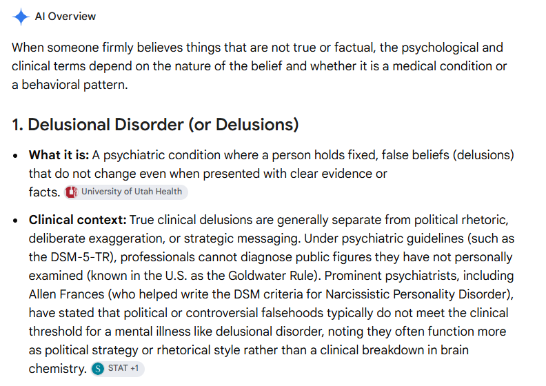 fortpapalia's tweet photo. 🤔 Delusional Disorder, Pathological Lying or Malignant Narcissism are all permissible in US as "political rhetoric"! (+ felony convictions, political persecutions, emoluments, COI, treason,  incompetence...)😠 #GoldwaterRule #MentalIllness #psychiatry #Trump #Republicans #GOP https://t.co/zaEN6sH8aH