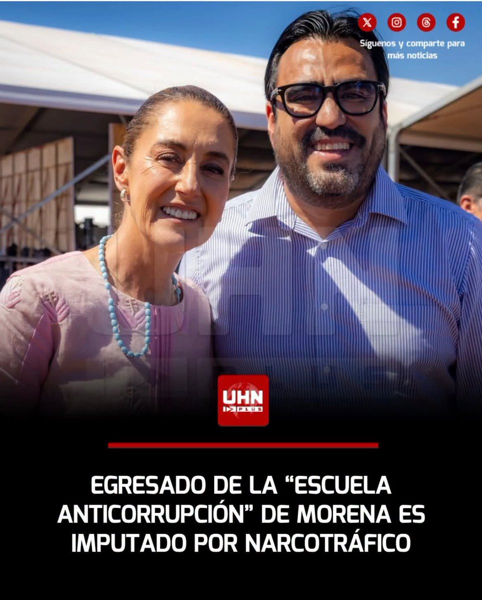 jose_anbriz's tweet photo. Uno a uno los “cuates” de SHEINBAUM van siendo señalados como NARCOS 
El partido MORENA gastó más de 2 millones de pesos en una "Escuela Municipalista." 
Para capacitar a sus alcaldes y enseñarles a "no mentir y no robar".
Sin embargo, uno de sus egresados estrella, el alcalde con licencia de Culiacán, Juan de Dios Gamez Mendívil, acaba de ser imputado por el Departamento de Justicia de EE. UU. por conspiración, tráfico de armas y supuestos nexos con la facción de "Los Chapitos" del Cártel de Sinaloa.
Uno a uno van cayendo los cercanos a SHEINBAUM por NARCOS…
¿Raro? Para nada!
En ese ambiente se mueve ella también.