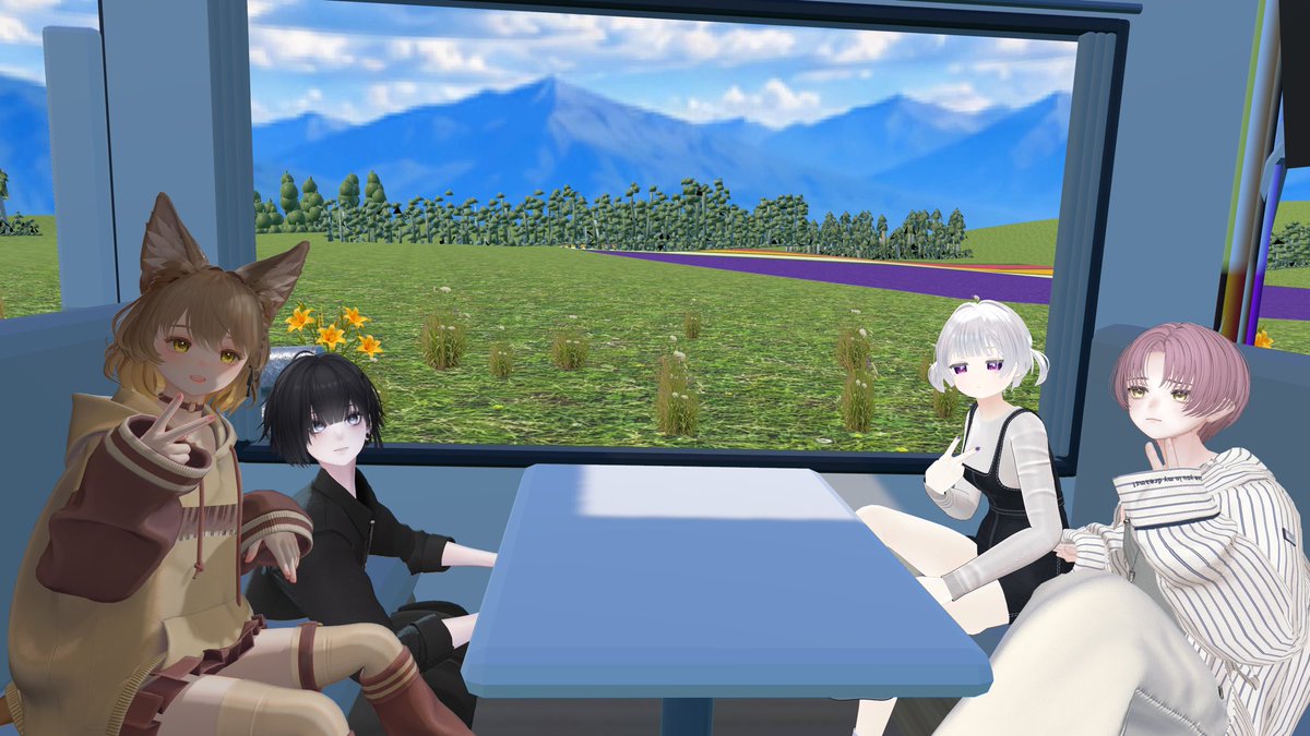 ginko250's tweet photo. おはよー☀️

昨日はのんびり遊んでたよ🐌
前半はひとりぼっちだったから新宿で音楽聴いてた🎶
後半はフレンドがインしてちょっと遊んだりパーティクルライブ巡ったりした！#VRC https://t.co/qI4OengE3o
