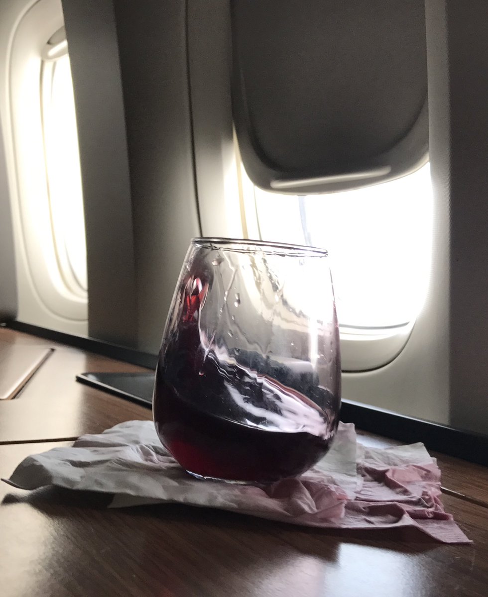 swewing's tweet photo. @BrendanKeefe Turbulence doesn’t exist up the front while the supply of napkins and wine remains available. https://t.co/rxYajCjkxq