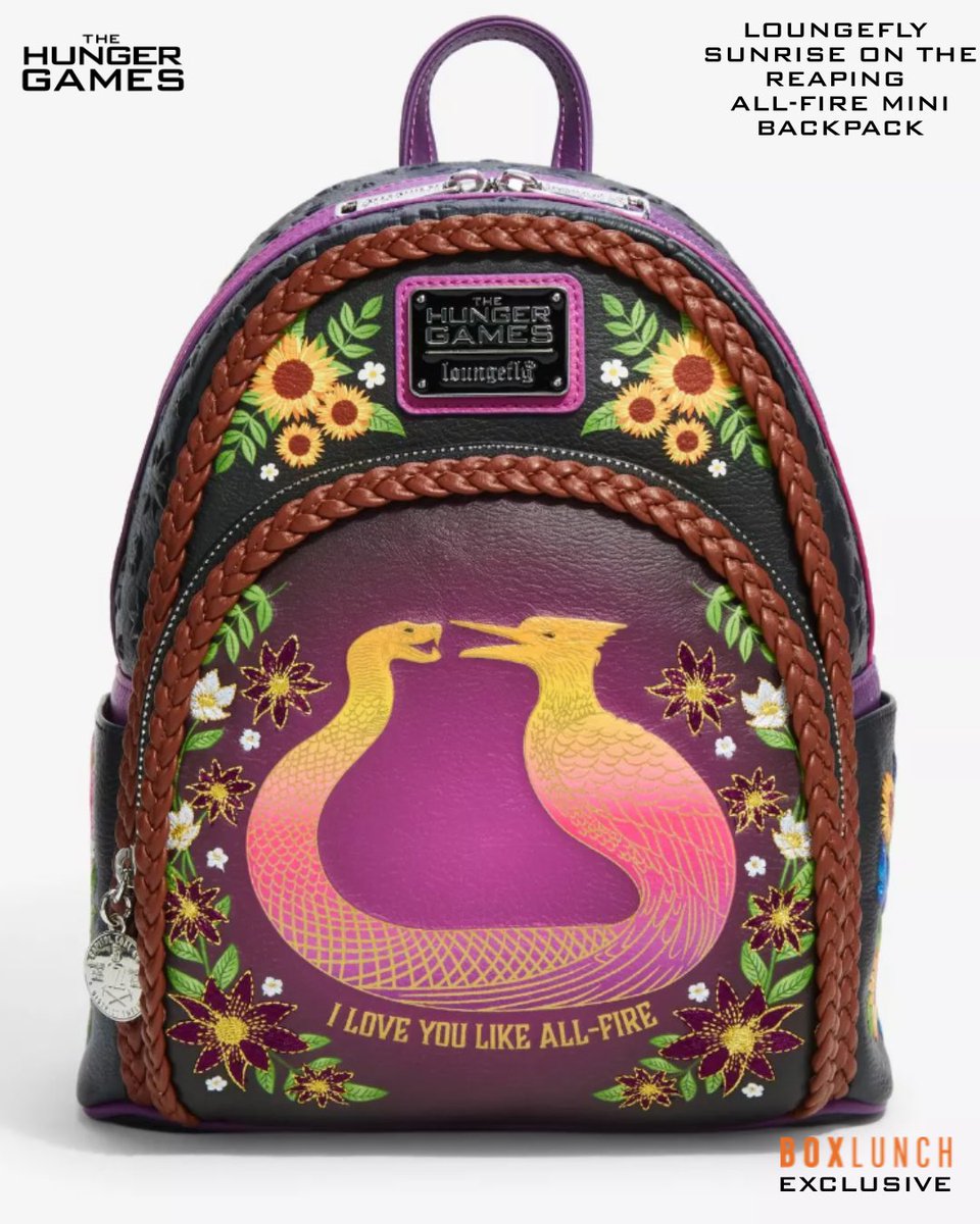 HungerGamesDWTC's tweet photo. New Sunrise on the Reaping Loungefly exclusively at BoxLunch! 

The little bunny, goose and sunflower details on this are amazing! https://t.co/OqSqo8Z7IW