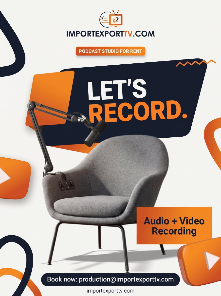 importexporttv's tweet photo. Got a conversation worth recording? We've got the seat for it. 🎙️

Our podcast studio is now available for rent, with audio and video recording ready to go.

Book: production@importexporttv.com

#ImportExportTV #PodcastStudio #StudioForRent https://t.co/z94fR5e121