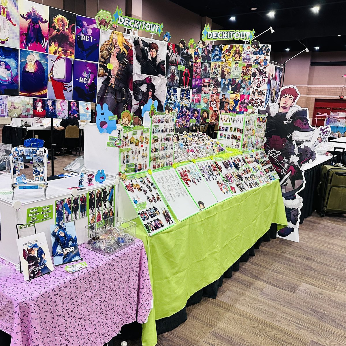 deckthisout's tweet photo. HAPPY GATEWAYFATE!!! 
I’m all set up in the artist alley with @whaoAnon !!!

for new things I have all my little guys as stickers and a limited amount of custom handmade charms! https://t.co/qH9lSkcjJy