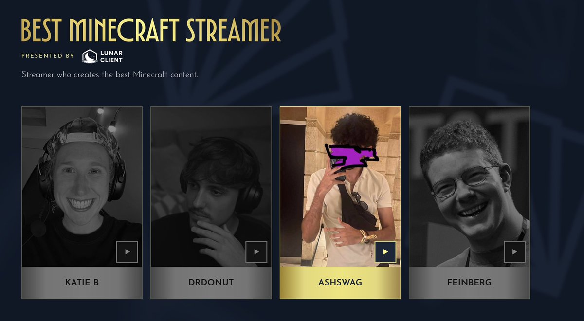 stoleurstuff's tweet photo. VOTE #ASHSWAG FOR THE #STREAMERAWARDS NOW NOW NOW NOW NOWWW AT https://t.co/Pe21k1nst9

THE CATEGORIES ARE: MINECRAFT (14) AND INTERNATIONAL (23)

#SWAG2026 #STREAMERAWARDS2026 #VOTETHESWAG #QSMP #QSMP2 https://t.co/9rioPgRQlQ