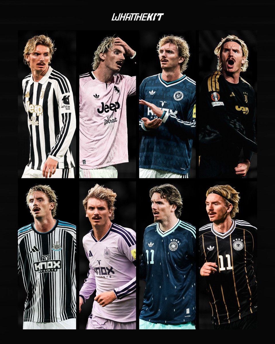 Footy_Headlines's tweet photo. 𝗡𝗶𝗰𝗸 𝗪𝗼𝗹𝘁𝗲𝗺𝗮𝗱𝗲 𝗪𝗲𝗮𝗿𝘀 𝗦𝗮𝗺𝗲 𝗖𝗼𝗹𝗼𝗿𝘀 𝗳𝗼𝗿 𝗗𝗶𝗳𝗳𝗲𝗿𝗲𝗻𝘁 𝗧𝗲𝗮𝗺𝘀 𝘁𝗵𝗲 𝟮𝟲-𝟮𝟳 𝗦𝗲𝗮𝘀𝗼𝗻

From Newcastle United, Juventus to the Germany national team, 24-year-old striker Nick Woltemade has been spotted wearing identical Adidas kit colorways: black-and-white stripes, pink, navy and black-and-gold.

Big thanks to @whatthekit_x for the great spot and graphics.