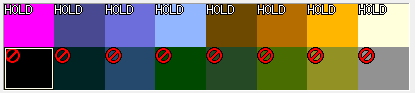 BasicProgrammer's tweet photo. @neuralckpt スプライトの色番号1と2と4をorで重ねると、色番号0～7まで自由に使える(0は透明)ので、パズルを考えることなくお手軽です(^^) https://t.co/d5emjR2Po7