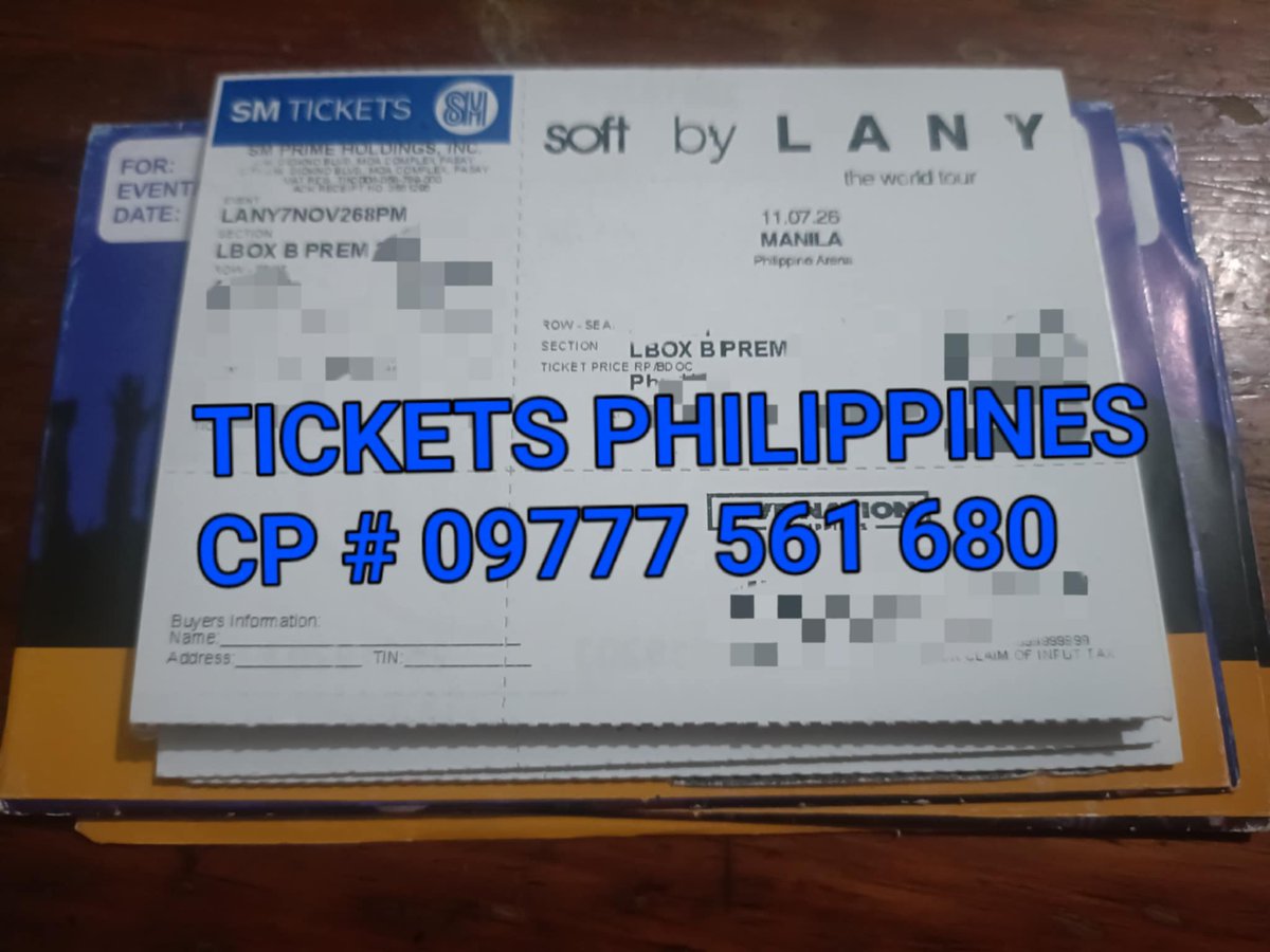 TicketsPhi5791's tweet photo. selling 
soft by lany

6pcs LBB prem
6pcs LBB reg
2pcs UBA
2pcs UBB prem

meet up NO downpayment
100% legit

lany concert manila
#lany 
#softbylany https://t.co/ulab9iaLWz