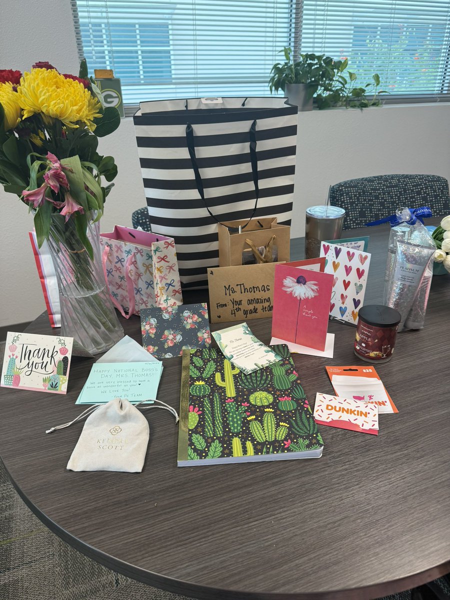 CTrails_ES's tweet photo. Feeling incredibly loved and grateful! 🦄Thank you to my amazing CTE Unicorn Family for making Boss’s Day so special. The gifts were wonderful, but the people behind them are the greatest gift of all. 🌵✨ So blessed to be your principal! 💎#ChoosinCactus🌵❤️ #TeamSISD #WeLeadTX https://t.co/jIsJJkS6cI