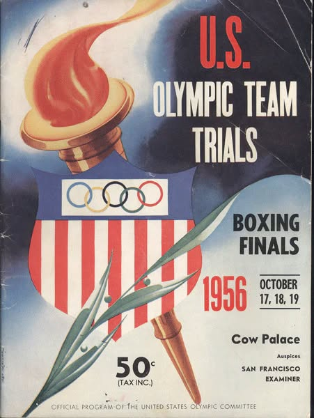 20thCentBoxIMM's tweet photo. U.S. Olympic Boxing Trials open on October 17, 1956 at The Cow Palace in Daly City, California.

Among the competitors were future pros Roger Rouse, Alonzo Johnson, (Gold Medal winner) Pete Rademacher, and future Light Heavyweight Champion Jose Torres. https://t.co/Y9onrdoKtE