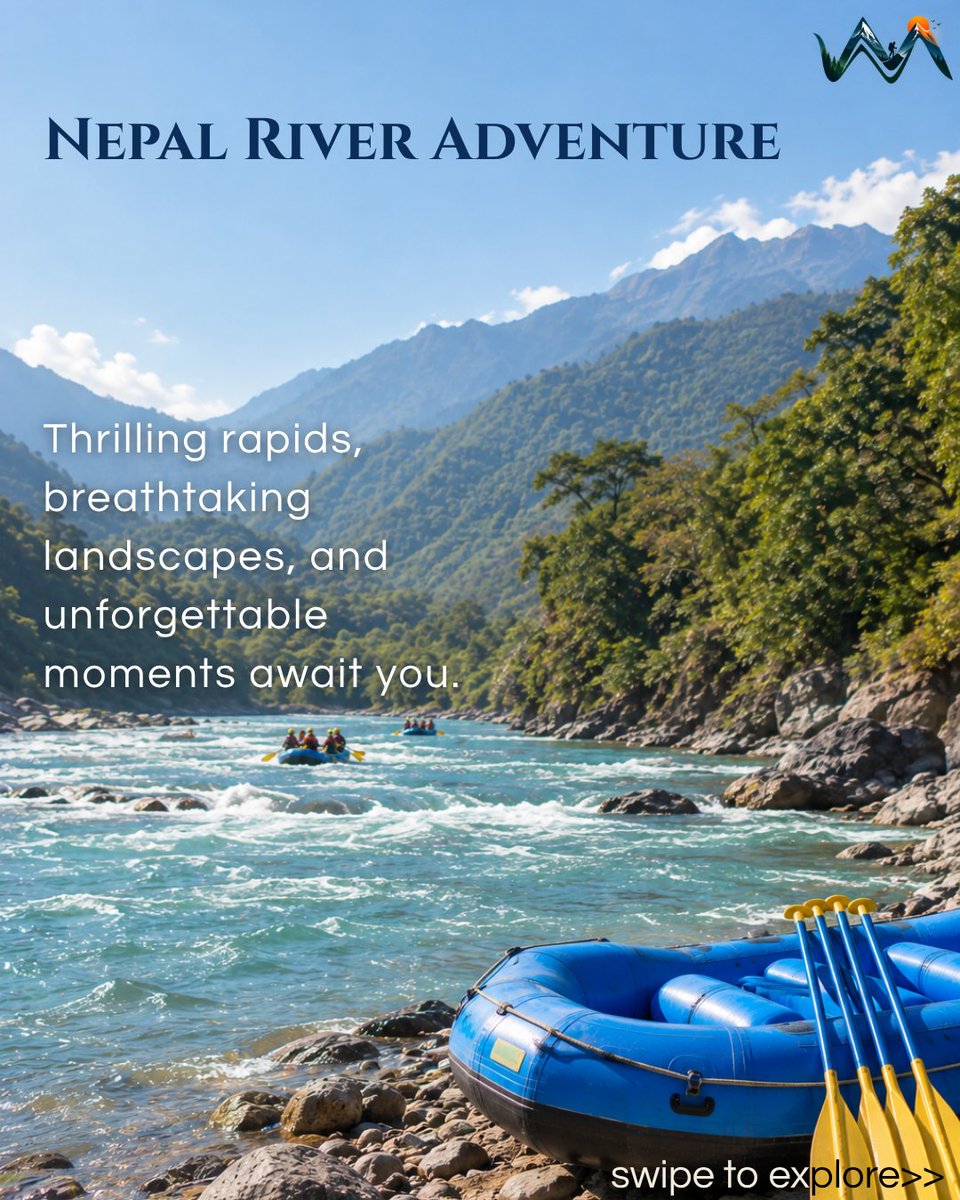 Wildwalknepal's tweet photo. From the scenic Trishuli River to the powerful Bhote Koshi, discover white-water thrills, mountain gorges, and unforgettable landscapes with WildWalk Nepal. 🛶

Your next adventure starts here!

🌐 https://t.co/kUk3erCUel

#WildWalkNepal #RaftingNepal #VisitNepal https://t.co/tiLa0GFBTN