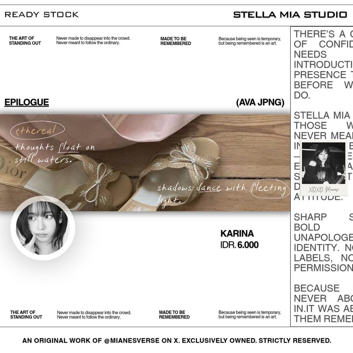 mianestudio's tweet photo. any interaction would be appreciated! 

howdy, stellaz! i've got 8 layouts ready to go ft. AESPA members: karina, ningning, giselle &amp; winter. slide into my DMs or hit me up on TELE to order ya! <3 #bealanja https://t.co/unrg0jmVkI