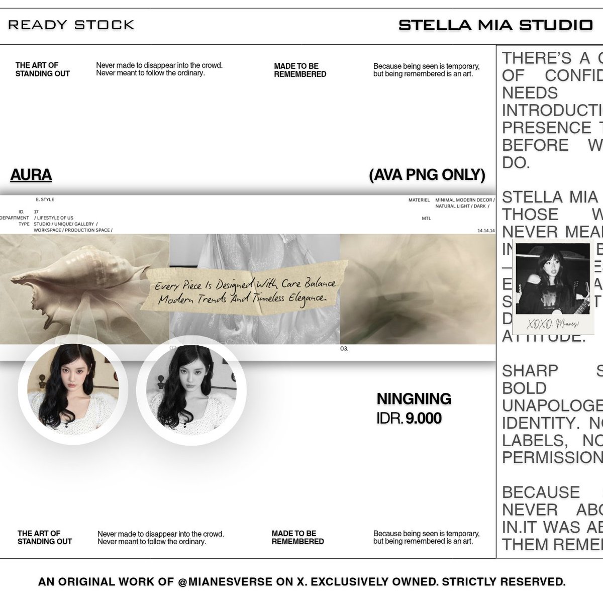 mianestudio's tweet photo. any interaction would be appreciated! 

howdy, stellaz! i've got 8 layouts ready to go ft. AESPA members: karina, ningning, giselle &amp; winter. slide into my DMs or hit me up on TELE to order ya! <3 #bealanja https://t.co/unrg0jmVkI