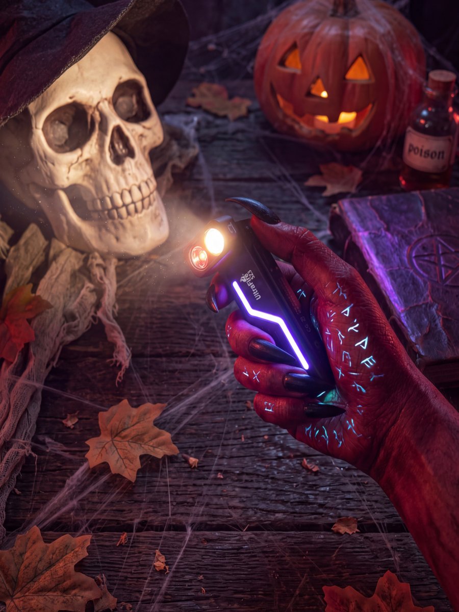 UltraFire_HQ's tweet photo. Even witches need good lighting. 🔮

SZ3 Swivel Head EDC — 1,300 lumens, CRI 90+, 0–100° swivel head, magnetic tailcap, 10 ambient light effects.
$55.99 launch price (20% off reg. $69.99).

https://t.co/e9hzodhj3a
#UltraFire #SZ3 #EDC #flashlight #Halloween https://t.co/mwM3TWyy2t