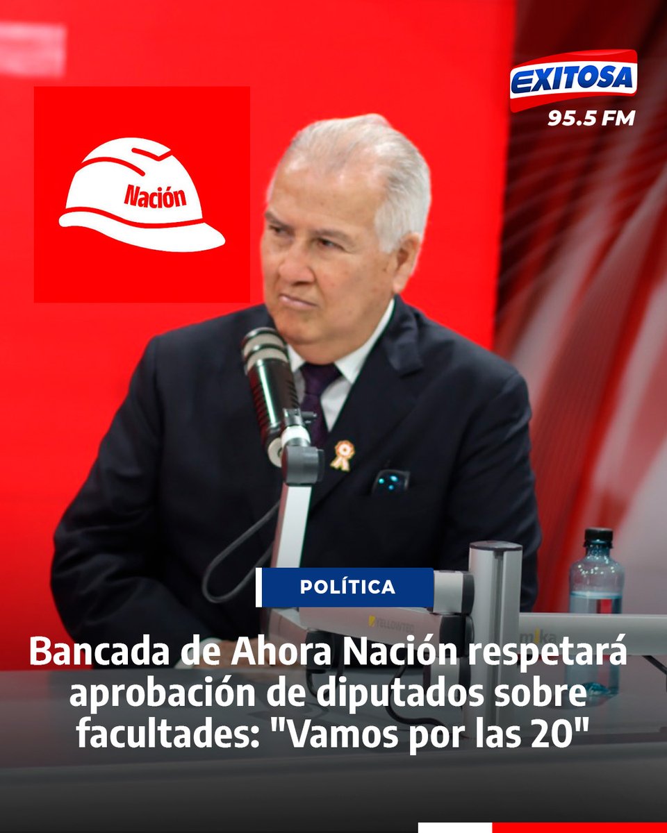 exitosape's tweet photo. 🔴🔵 El senador de Ahora Nación, Alfonso López-Chau, aseguró que su bancada mantendrá la postura de solo respaldar los 20 puntos aprobados por la Cámara de Diputados en el texto de facultades legislativas.

🌐Más información en: https://t.co/rvlcqrf1Fp https://t.co/RO3KnyqZUe