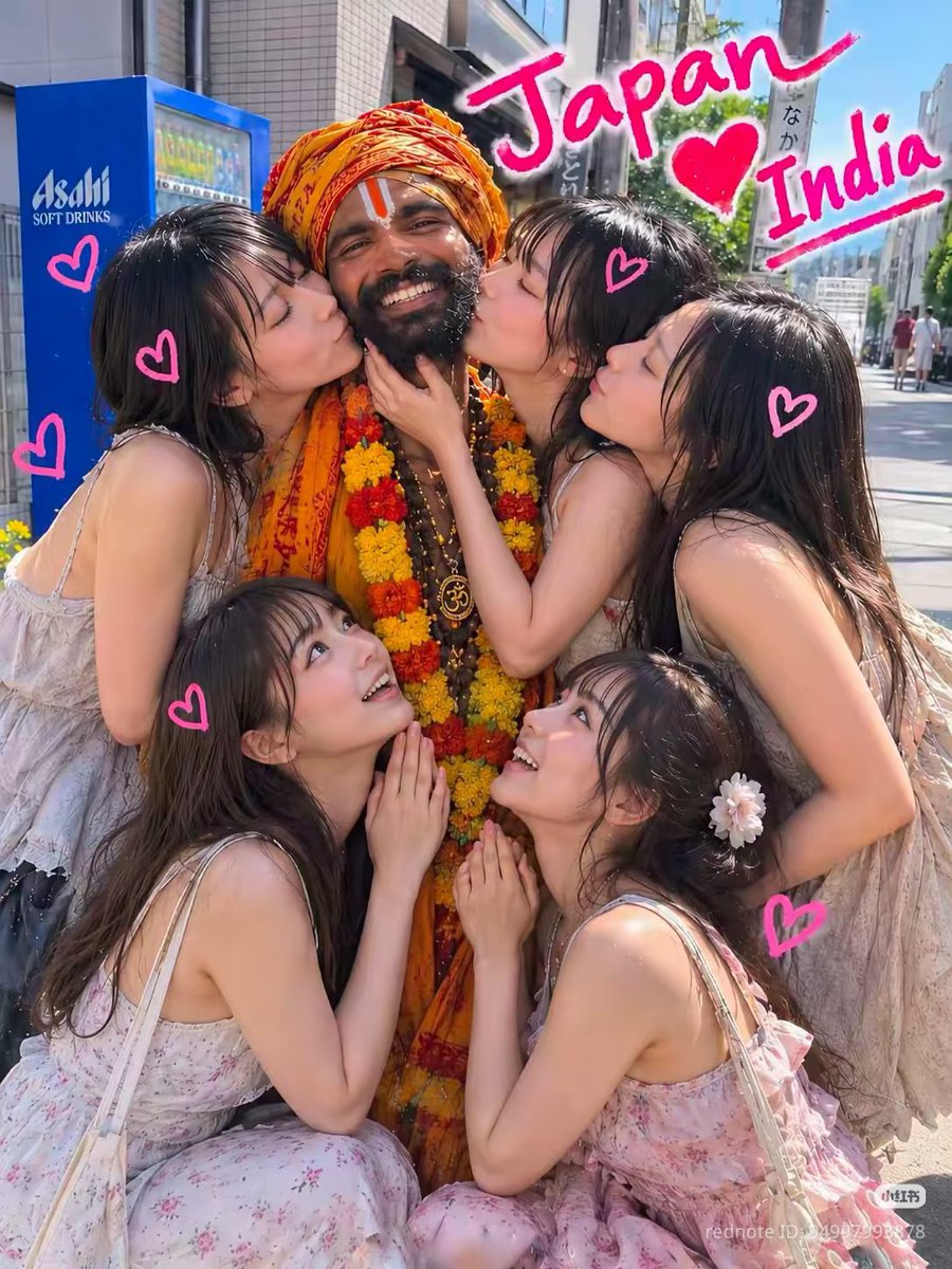 LOLLOL7887's tweet photo. @SakunaiHinata Japanese women love indian man, i hope more indian live in japan 🇮🇳🩷🇯🇵 https://t.co/ZJRsoRY7sJ