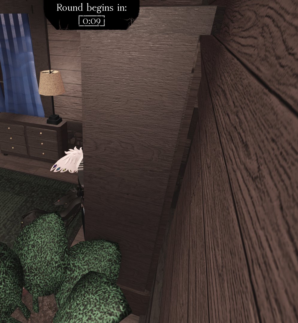aspenmasked's tweet photo. #Forsaken #FORSAKENRBLX anyone whos smarter than me. quick. in the cabin iris is in, from the left of entering, there's a hole behind a bookshelf. im not smart enough to figure out how to get in https://t.co/61uOrWyCYX