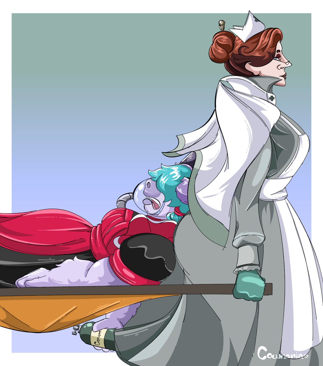Cownaria's tweet photo. Nurse Harrow lost 😞 https://t.co/03e4b1bdUu