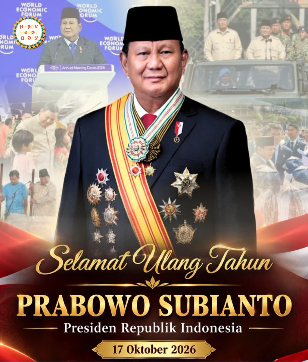 NKRIndonesia79's tweet photo. Selamat Ulang Tahun Bapak @prabowo

Semoga senantiasa dianugerahi kesehatan, kekuatan, dan kebijaksanaan dalam mengemban amanah memimpin bangsa serta mewujudkan cita-cita Indonesia yang maju, mandiri, dan sejahtera.

Mabruk alfa mabruk 
alaika mabruk 
barakallah fii umrik https://t.co/xlMrVBLZHH